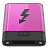 Pink Thunderbolt B Icon 48x48 png